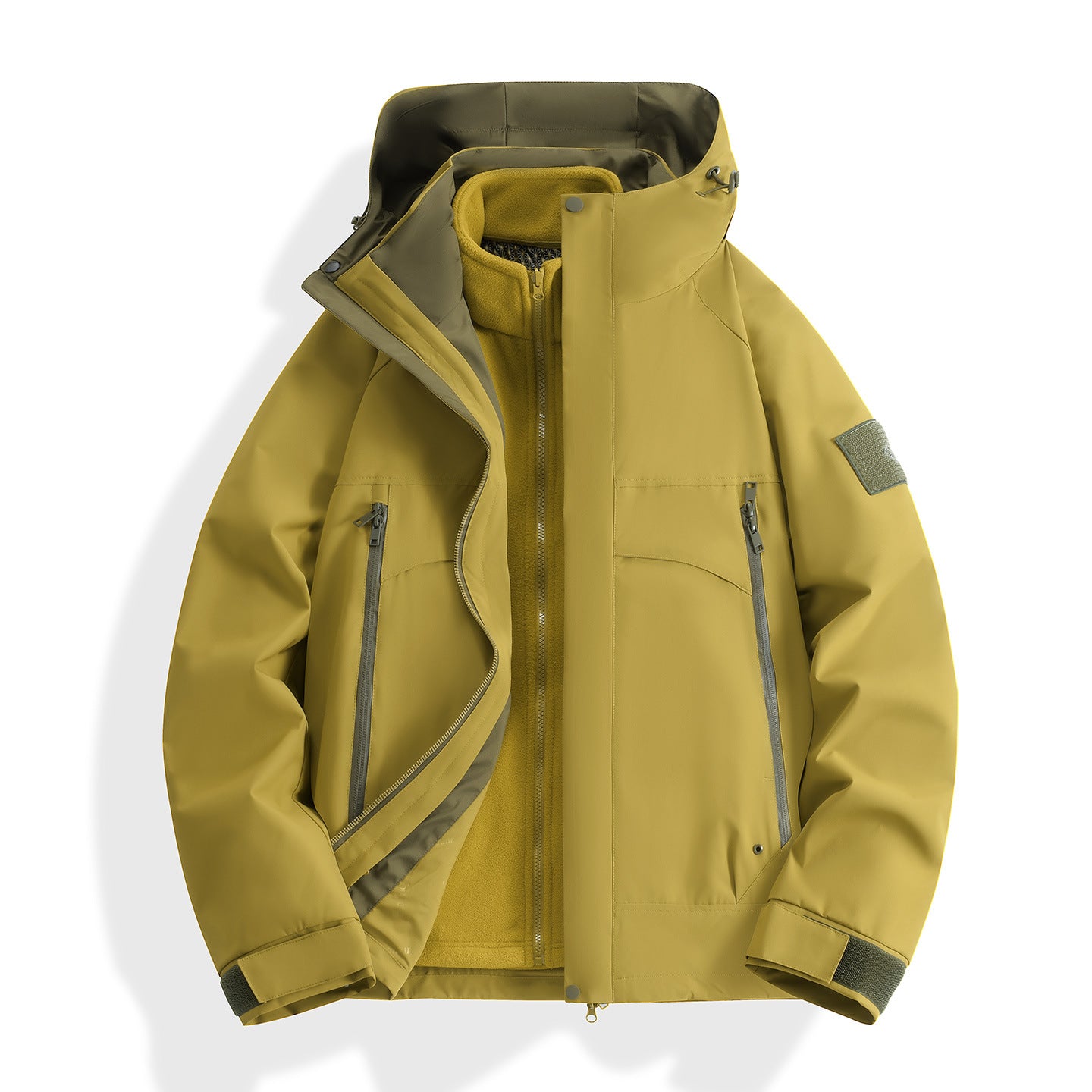 Women's waterproof modular parka with removable fleece inner jacket and technical hood Chichicherry