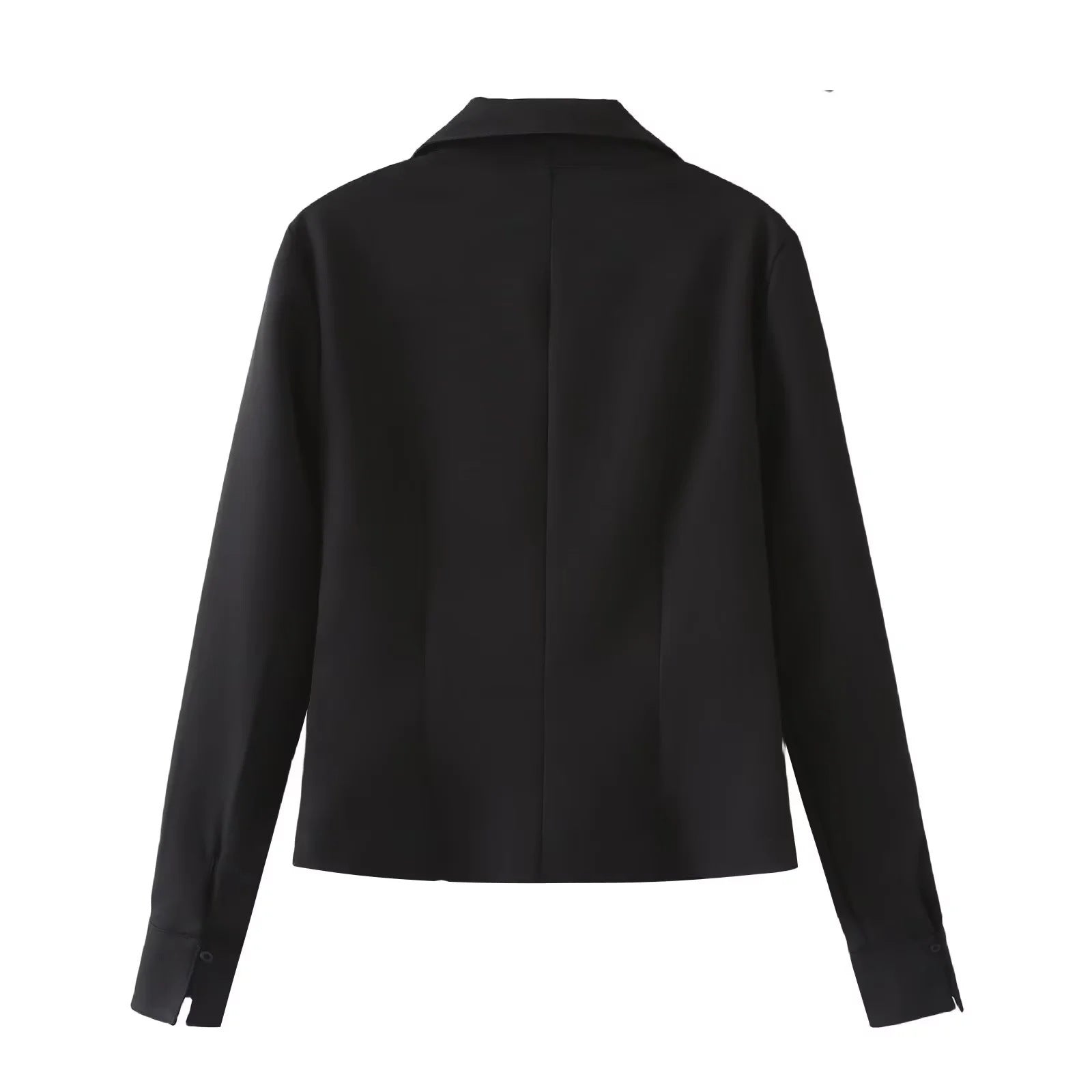 Women Elegant tailored shirt blouse with fine button placket and pointed collar Chichicherry
