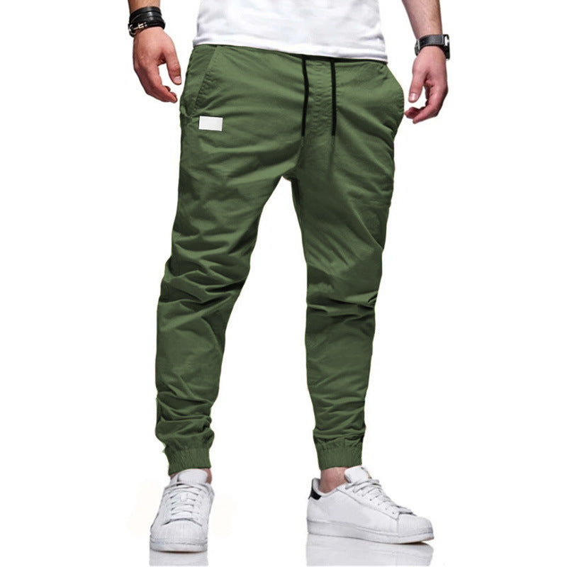 Men's Slim-Tapered Jogging Pants with Drawstring, Side Pockets and Ribbed Ankle Cuffs Chichicherry