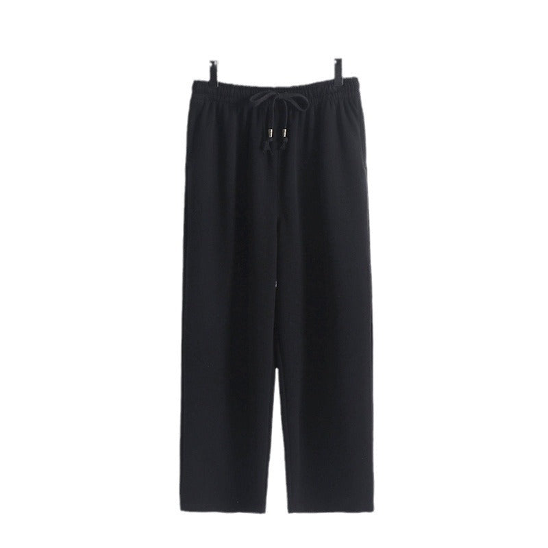 Unisex Padded Fleece Jogging Pants with Elastic Waistband Drawstring and Slim Ankle Cuff Chichicherry