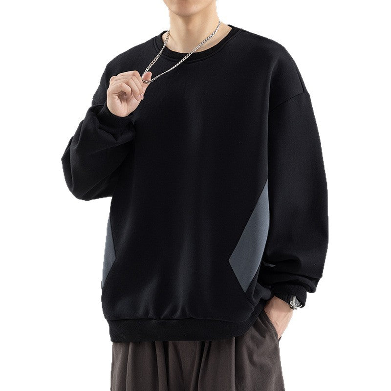 Men's Oversized Sweatshirt with contrasting side pockets and soft fleece lining Chichicherry