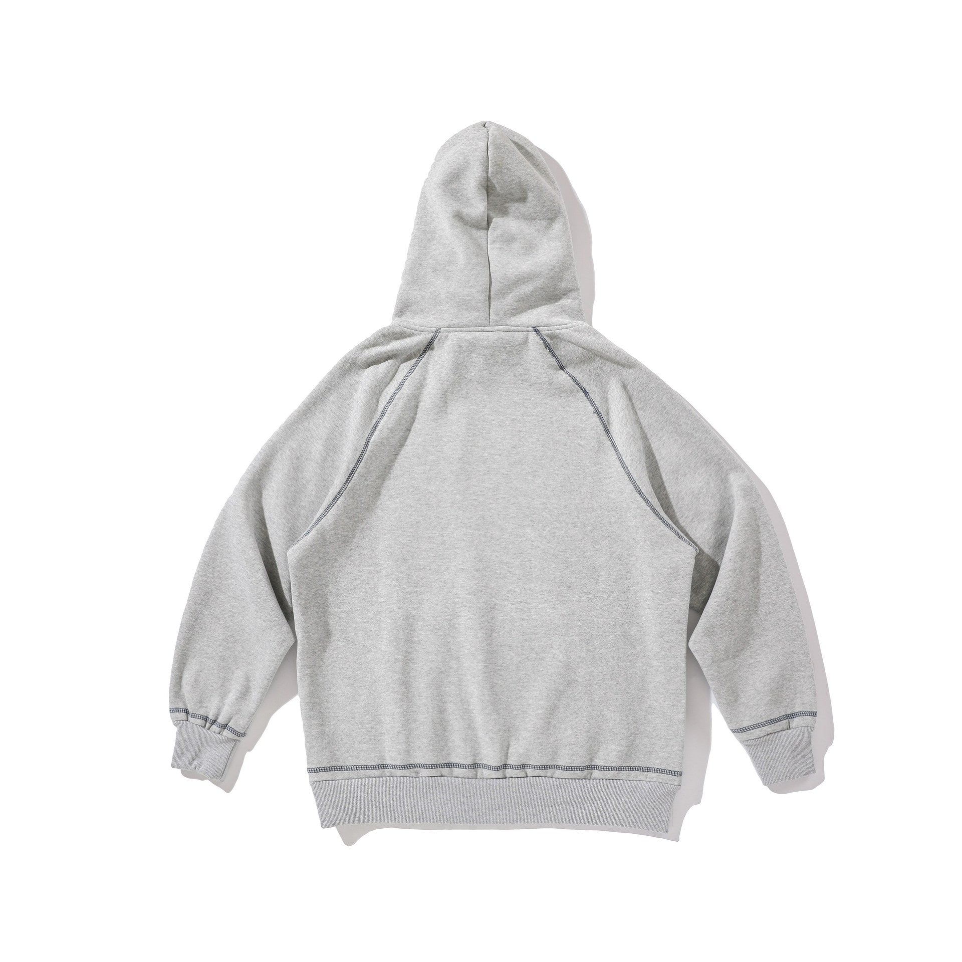 Unisex Oversize Hoodie with Raglan Seams, Kangaroo Pocket and Vintage Print Chichicherry