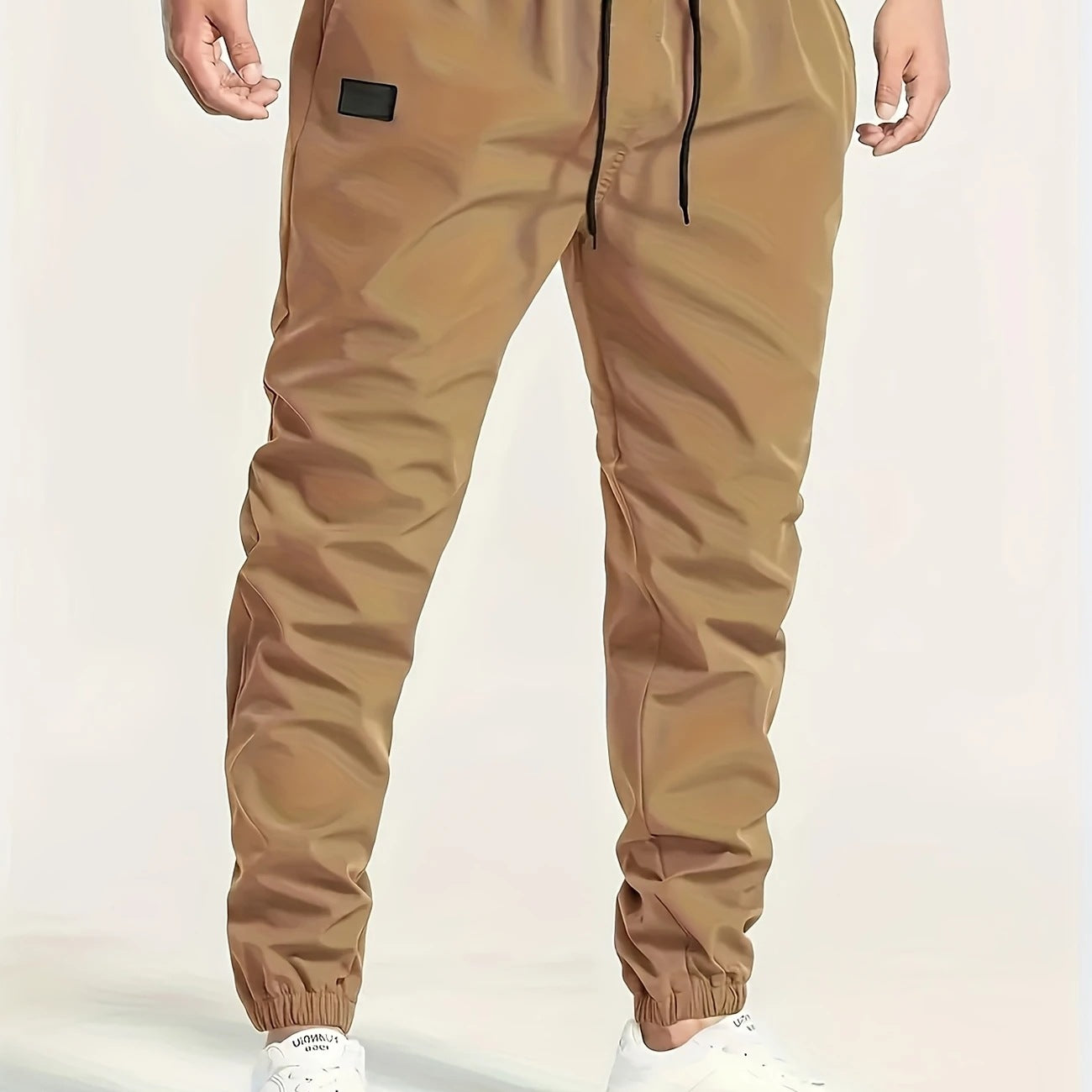 Men's Slim-Tapered Tech Jogger Pants with drawstring waistband, elastic ankle cuffs, and functional side pockets Chichicherry