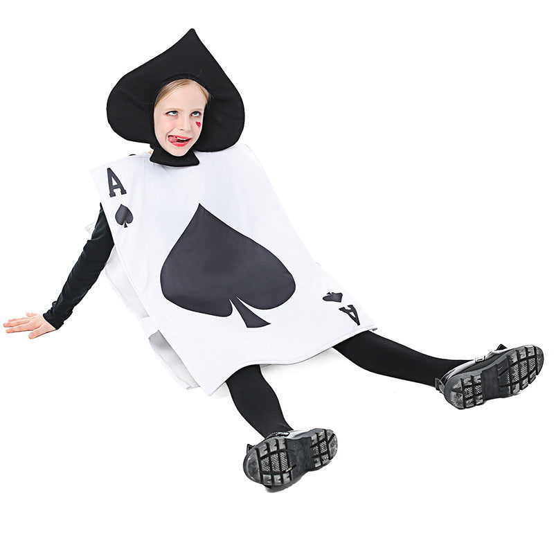 Men's playing cards costume with detailed design and shoulder straps Chichicherry