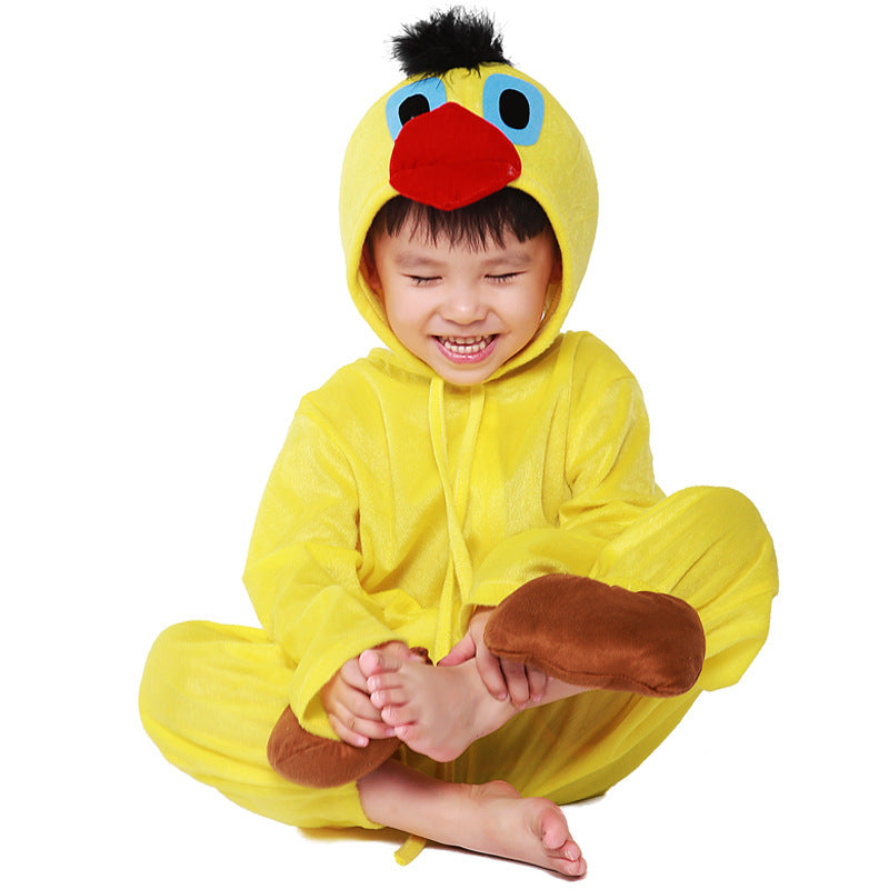 Girls Plush Duck Costume with Hood and Comfortable Details Chichicherry