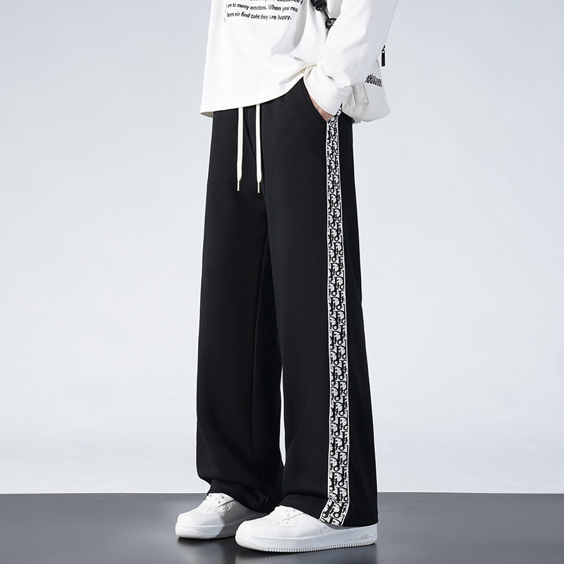 Women's Extra Wide Lounge Sweatpants with Side Logo Tape and Comfort Waistband Chichicherry