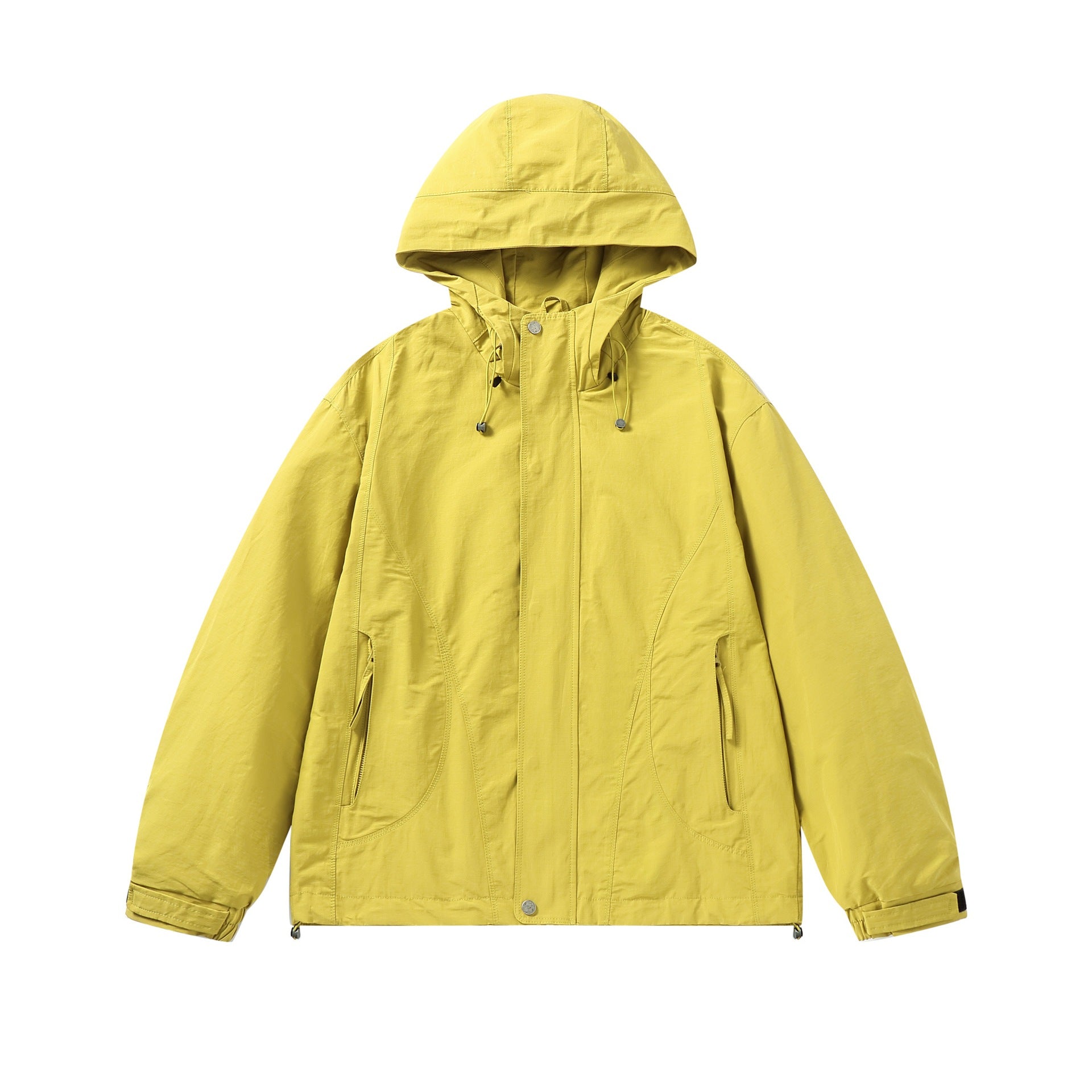 Unisex Short-cut water-resistant hooded jacket in boxy cut with drawstring and adjustable cuffs Chichicherry