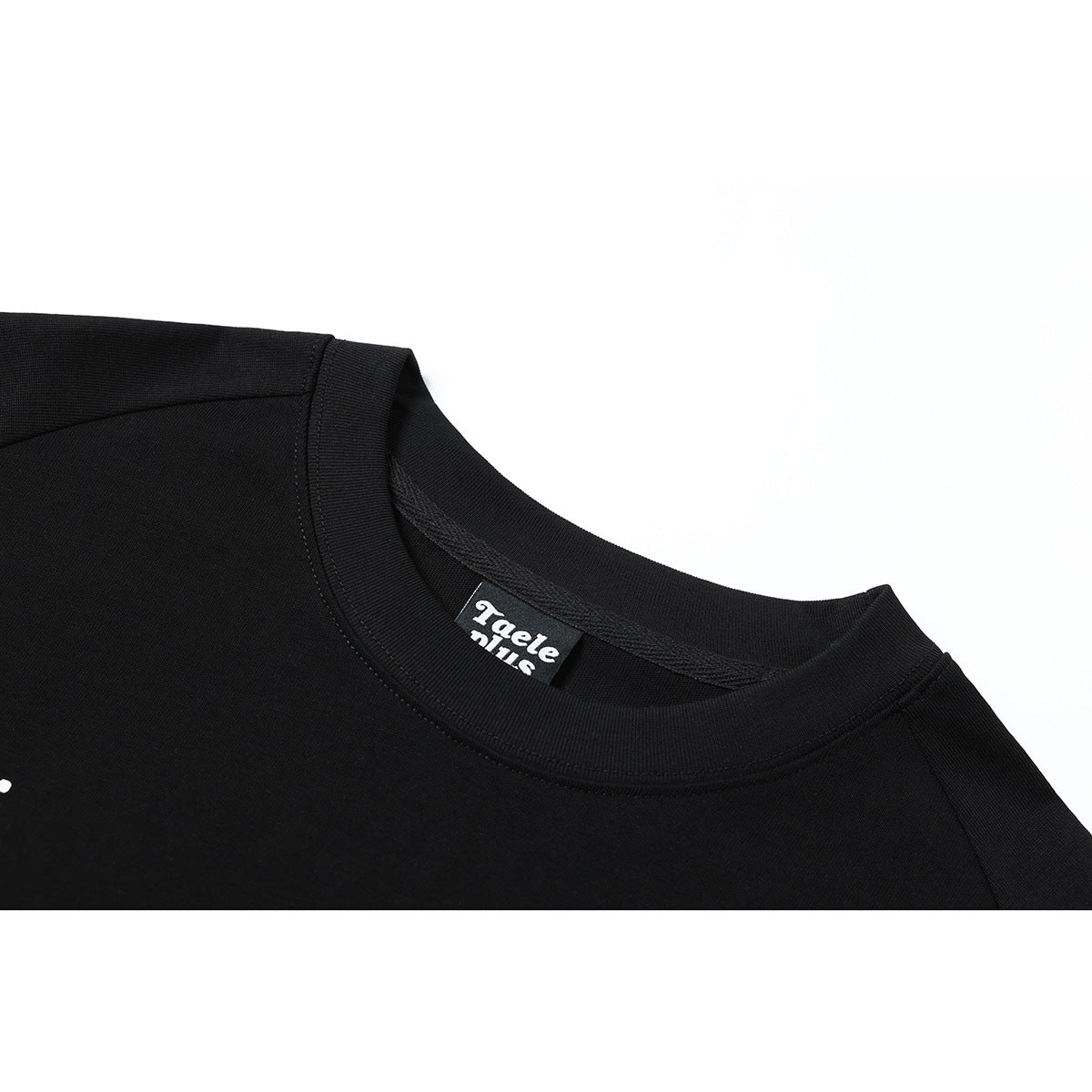 Unisex Layer Long Sleeve Shirt with Half Sleeve Overlay, Striped Contrast Sleeves and Tone-on-Tone Logo Chichicherry