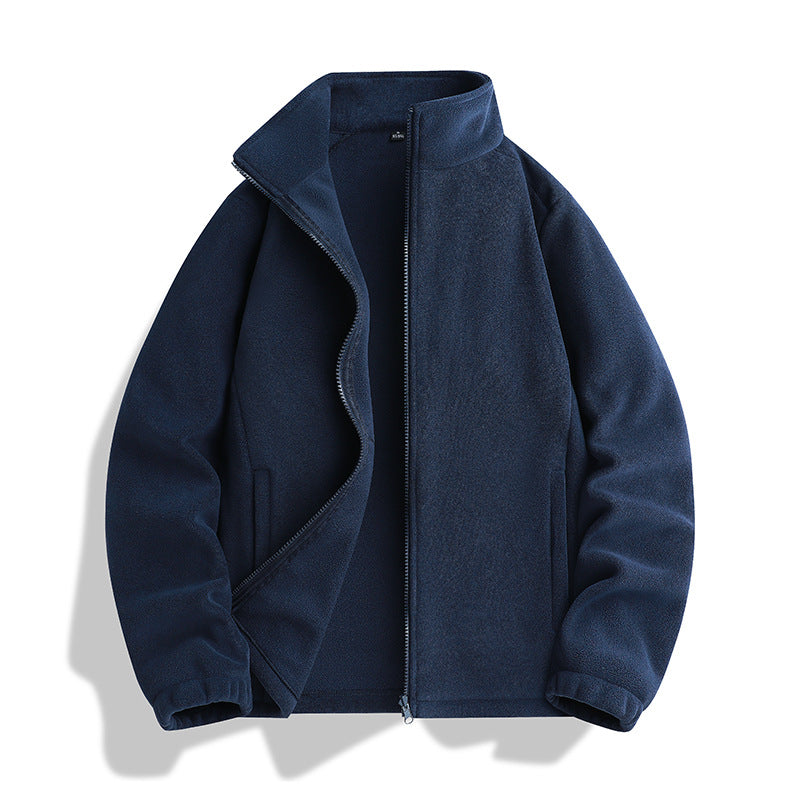 Unisex fleece jacket with standing collar, full-length zipper and elastic cuffs Chichicherry