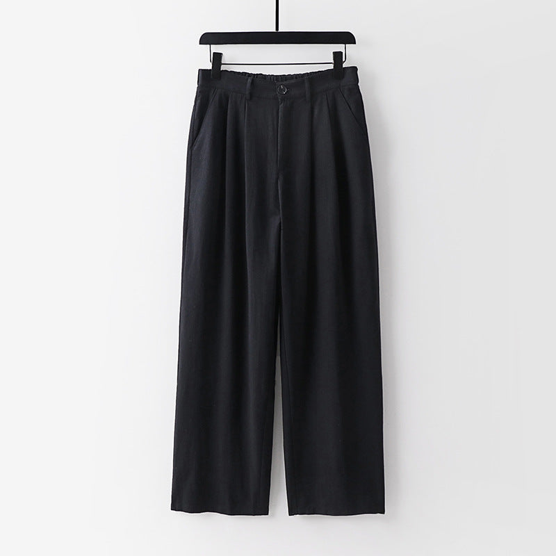 Women's wide trousers with a high waist and pleats Chichicherry