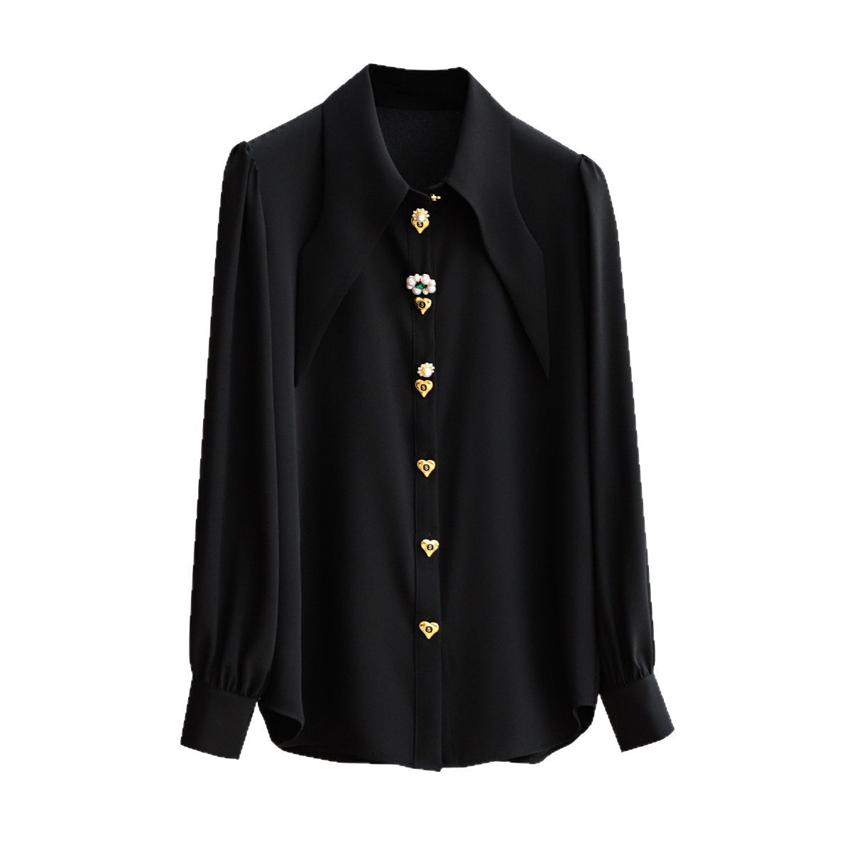 Ladies Elegant and refined blouse with decorative buttons Drune