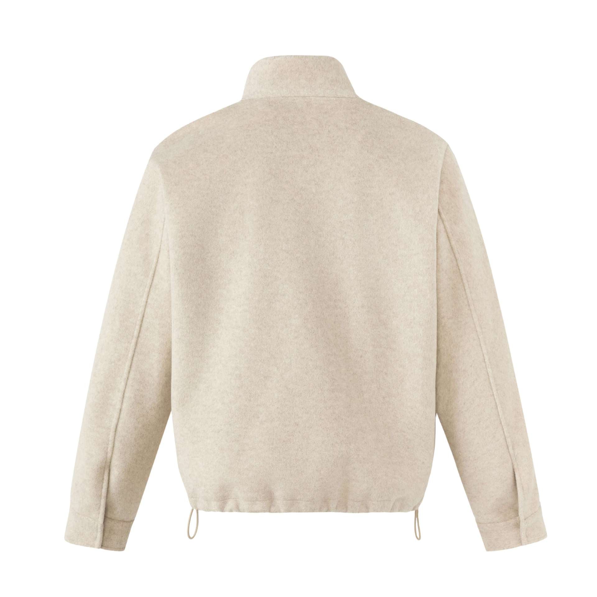 Unisex Short Cut Oversized Funnel Sweater with Drawstring and Kangaroo Pocket Chichicherry