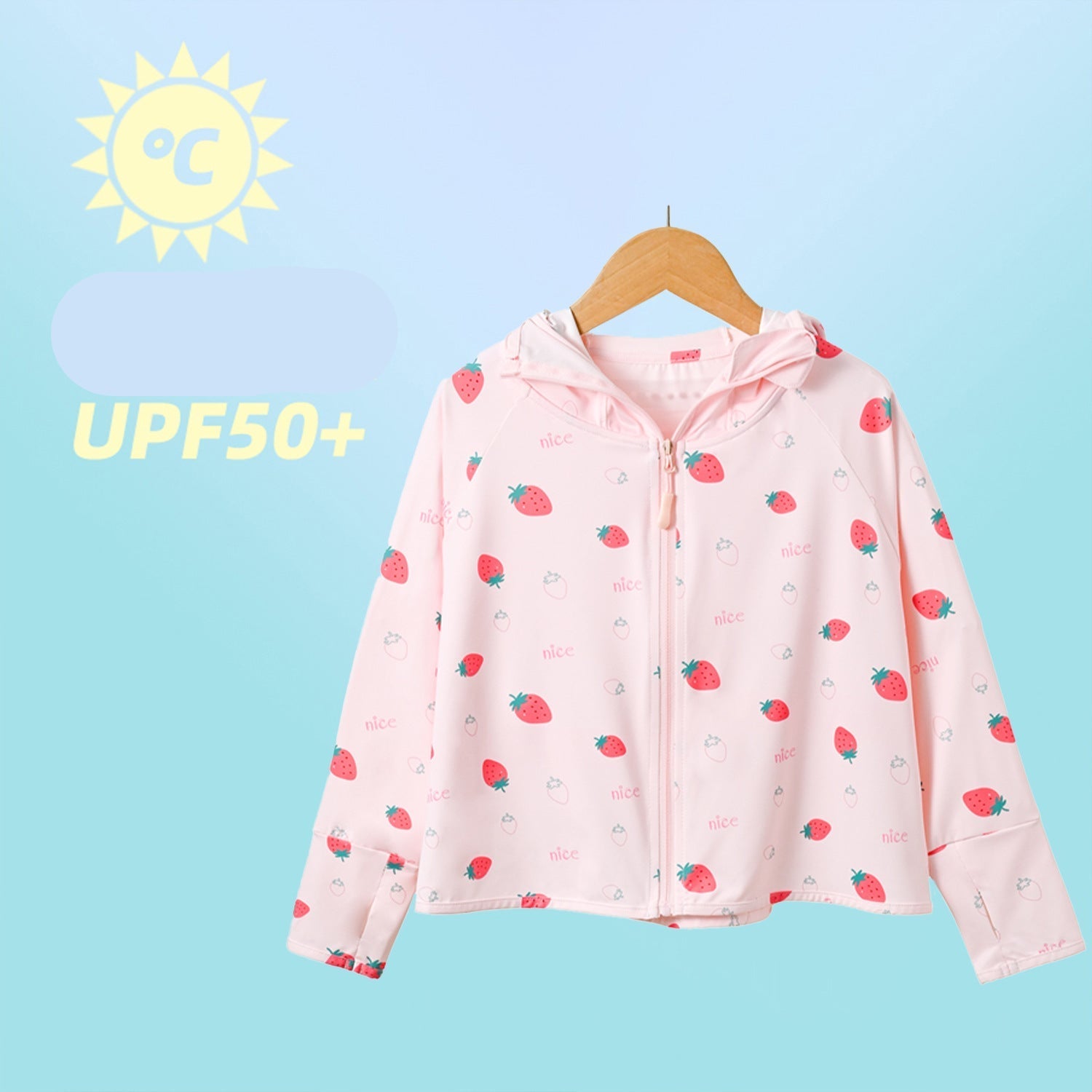 Boys breathable hoodie with UV protection Chichicherry
