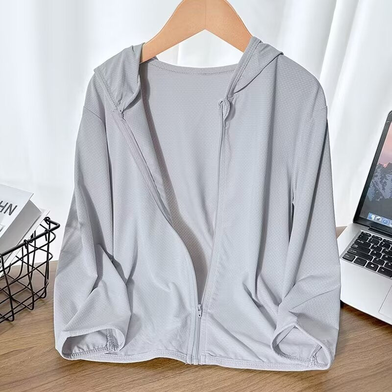 Unisex nan lightweight hooded jacket with breathable mesh structure and full-length zipper Chichicherry