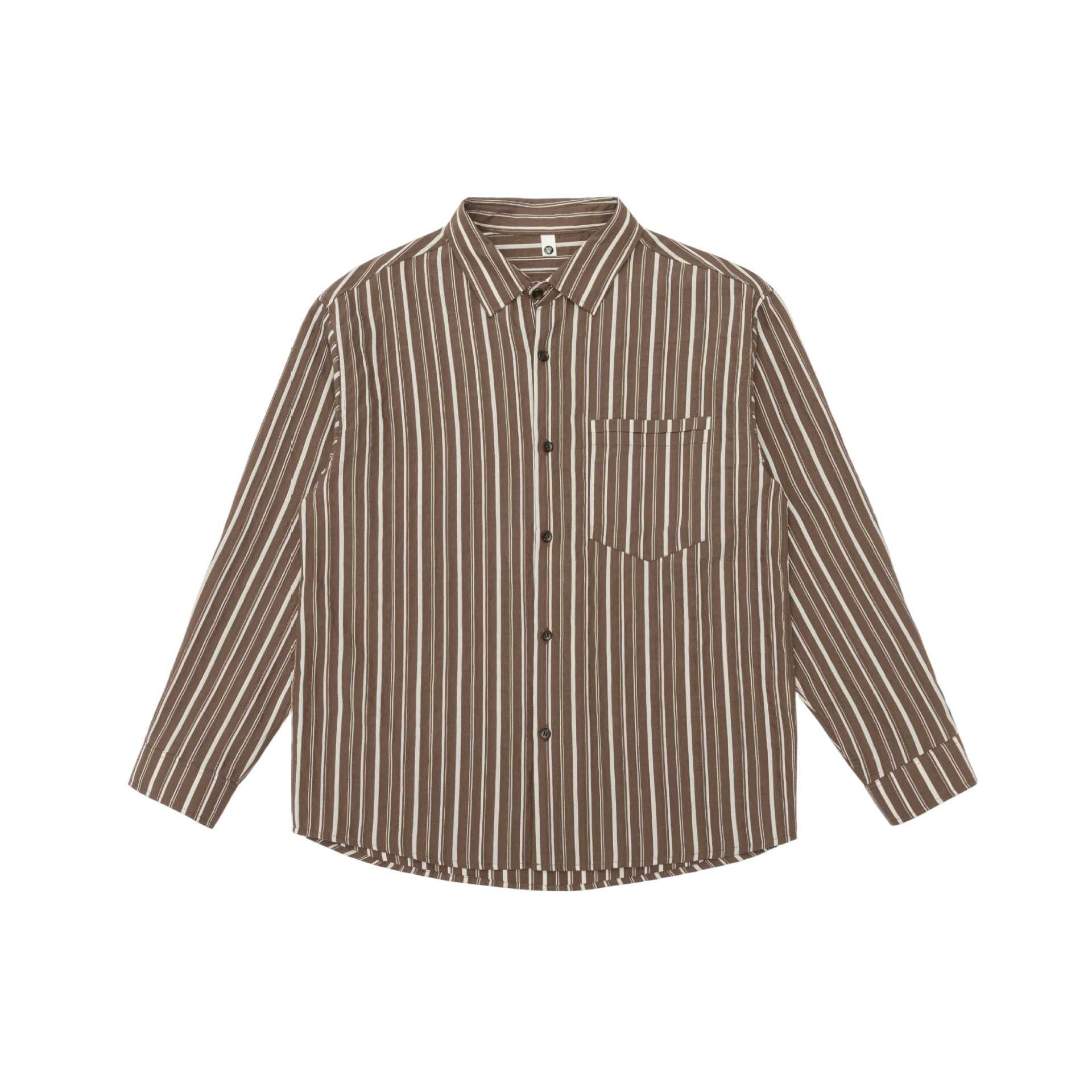 Men's Striped Shirt in Relaxed Fit with Chest Pocket Chichicherry
