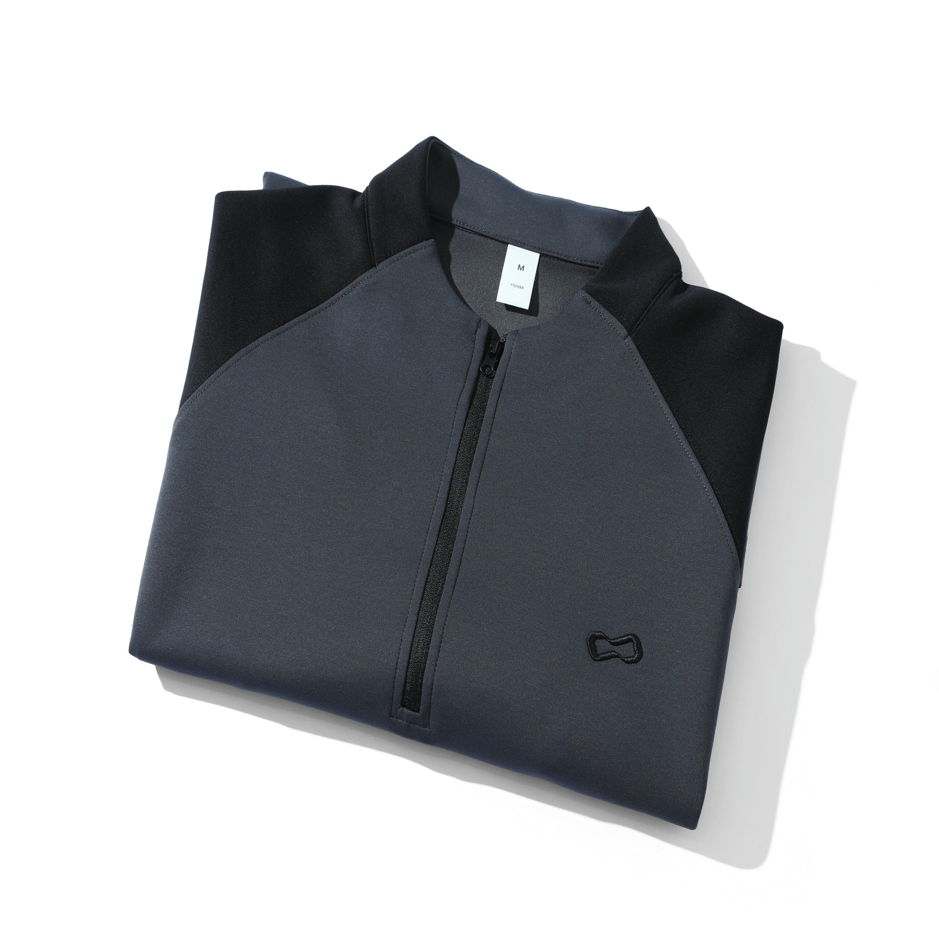 Unisex Functional Half-Zip Sweatshirt with Troyer Collar, Raglan Sleeves, and Minimalist Embroidery Chichicherry