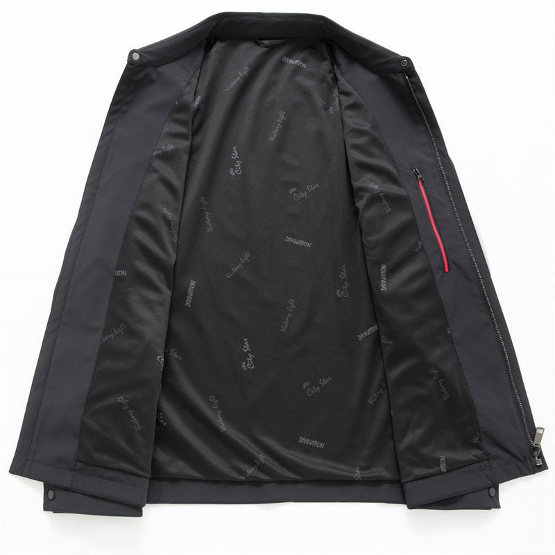 Men's light water-repellent blouson jacket with shirt collar and concealed zipper Chichicherry