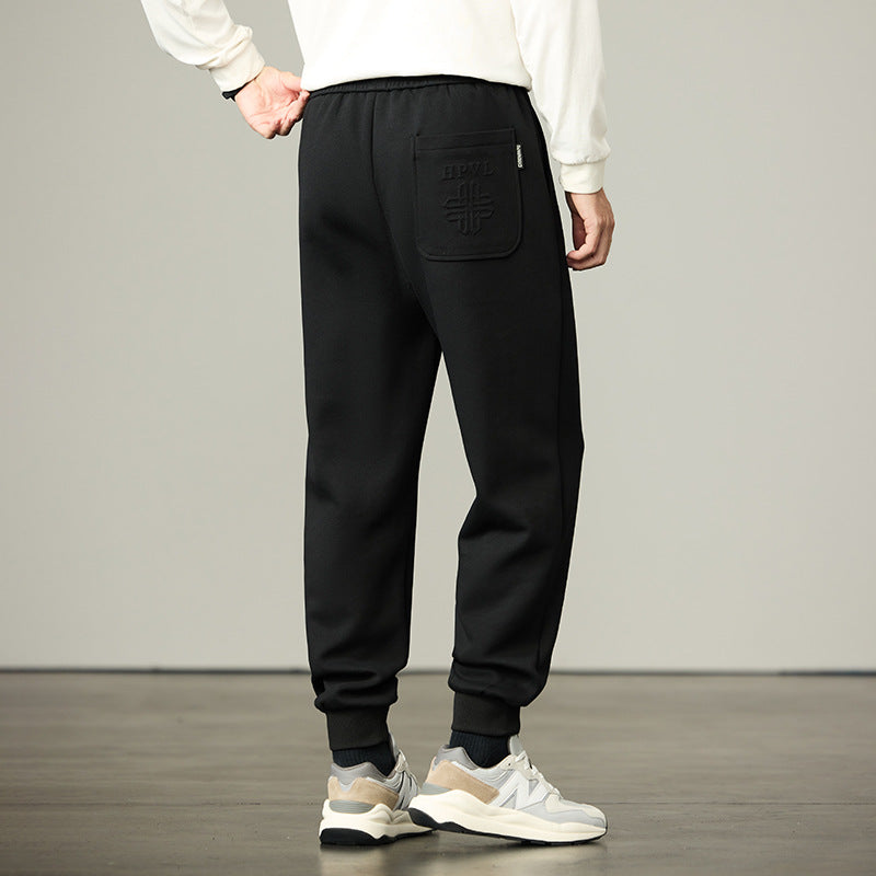 Men's jogger pants made of soft fleece with elastic waistband, drawstring, and cuffs Chichicherry