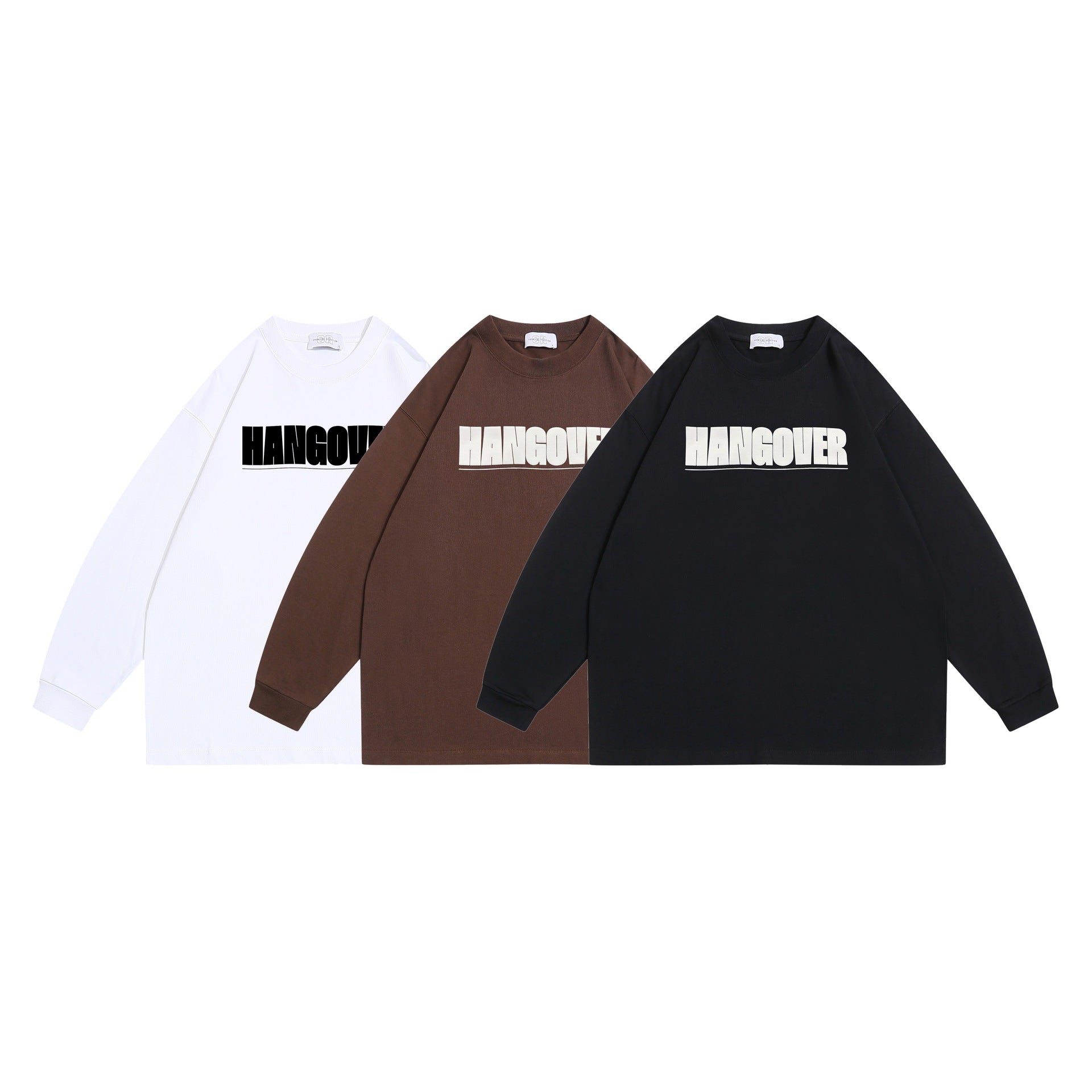 Unisex Oversize sweatshirt with distinctive typo print, ribbed round neck and extended sleeves Chichicherry