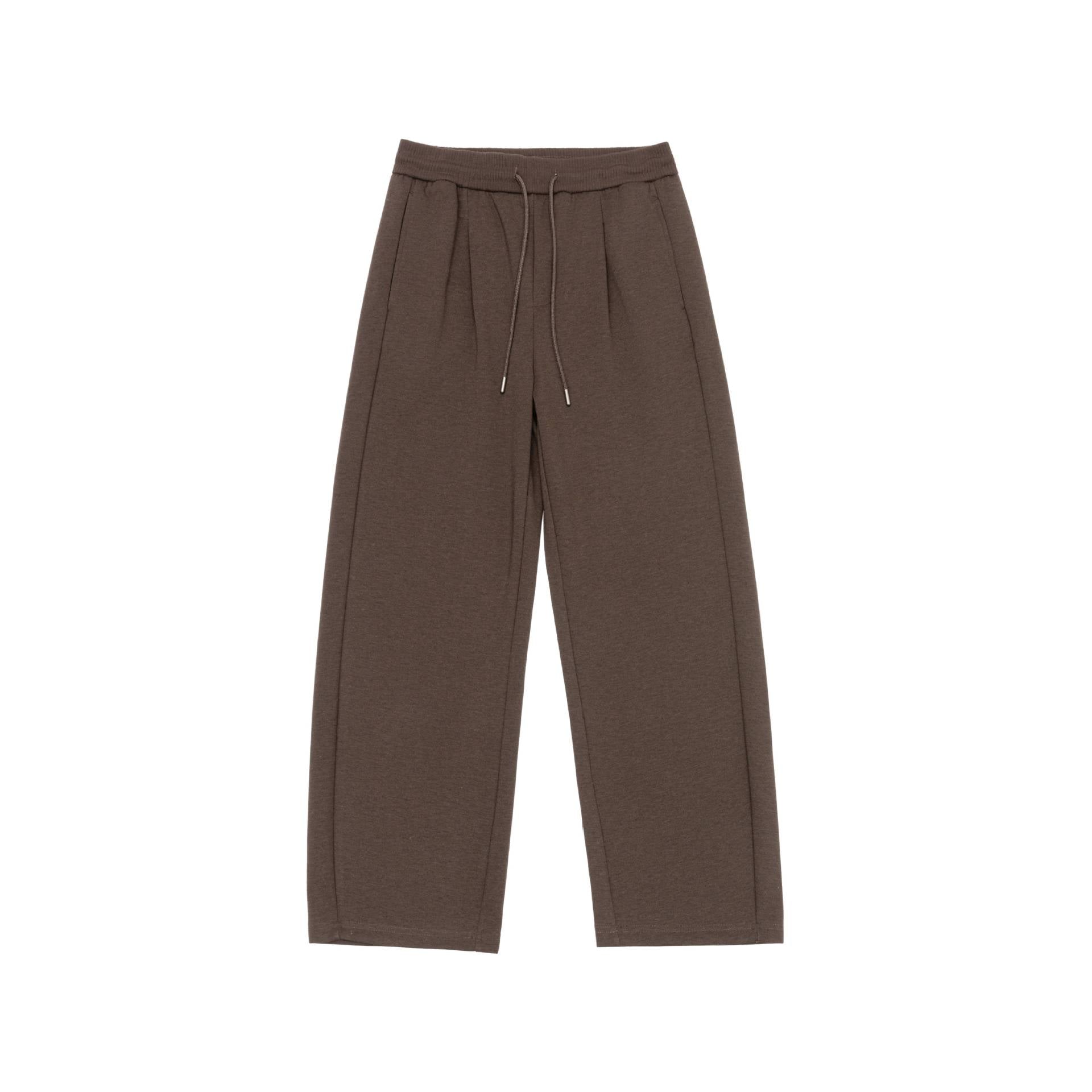 Ladies Wide Cropped Sweatpants with Elastic Waistband and Stitched Center Seam