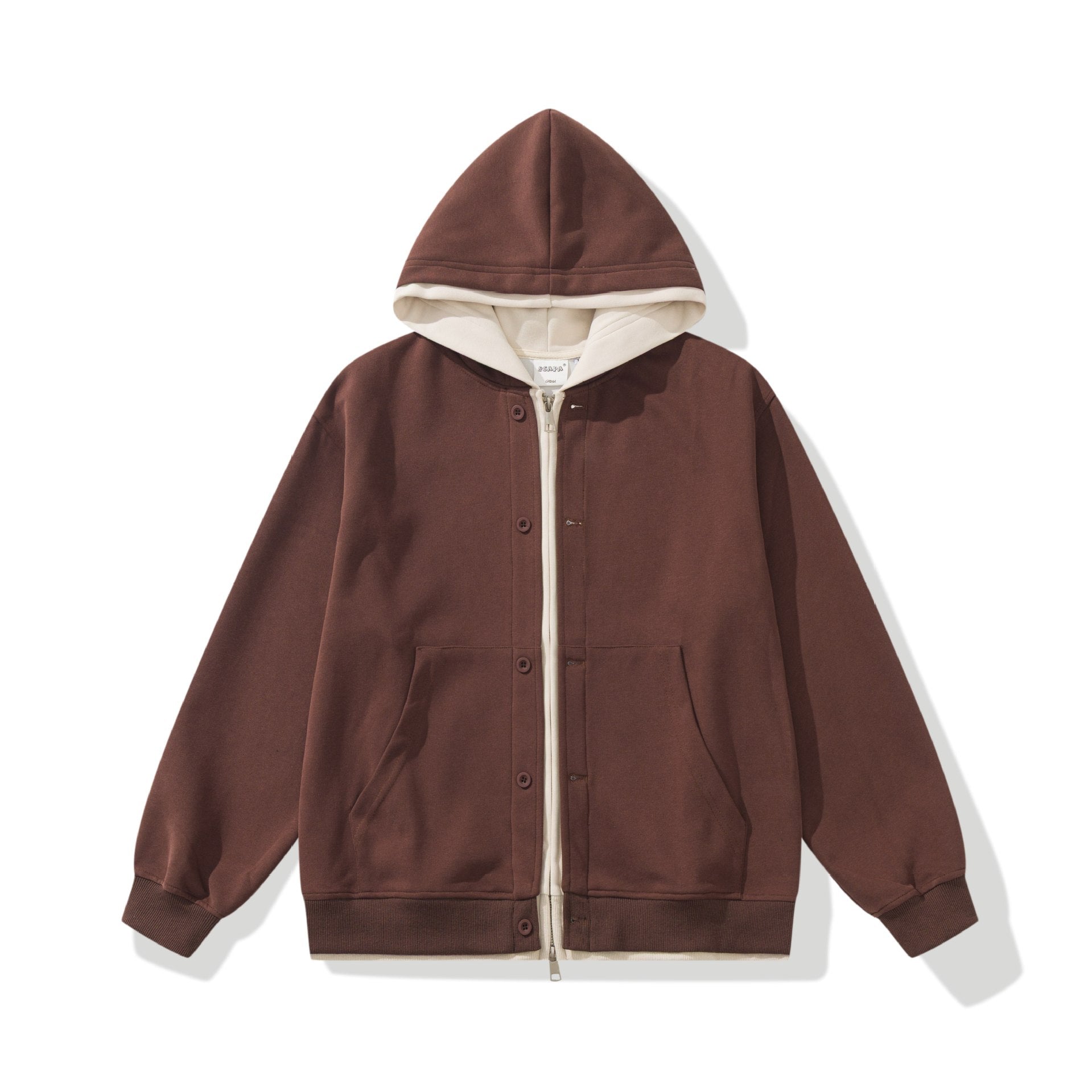 Unisex Boxy-Hooded Zip Jacket made of French Terry Chichicherry