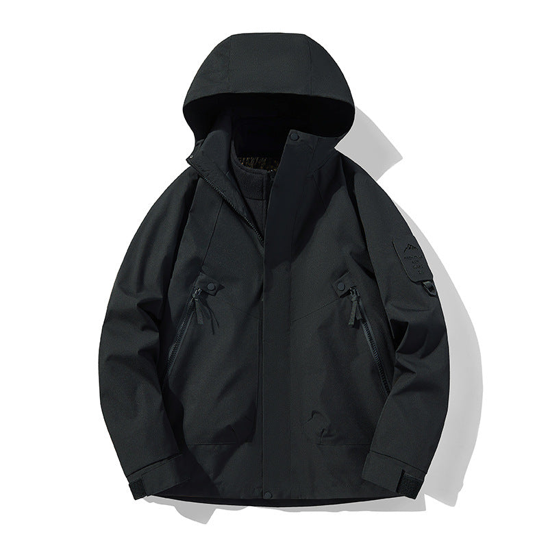 Unisex Waterproof, Breathable Hardshell Outdoor Jacket with Hood Chichicherry