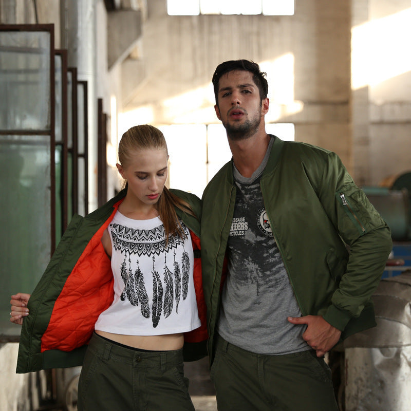 Men's nylon bomber jacket with subtle shine, padded thermal lining and utility arm pocket Chichicherry