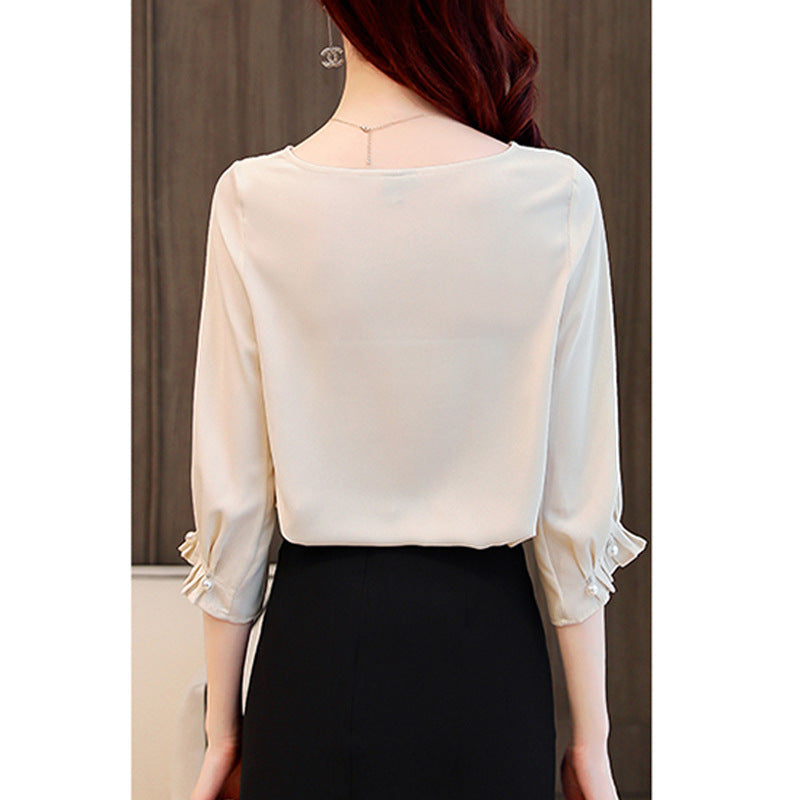 Women's Elegant Blouse with Puff Sleeves Chichicherry