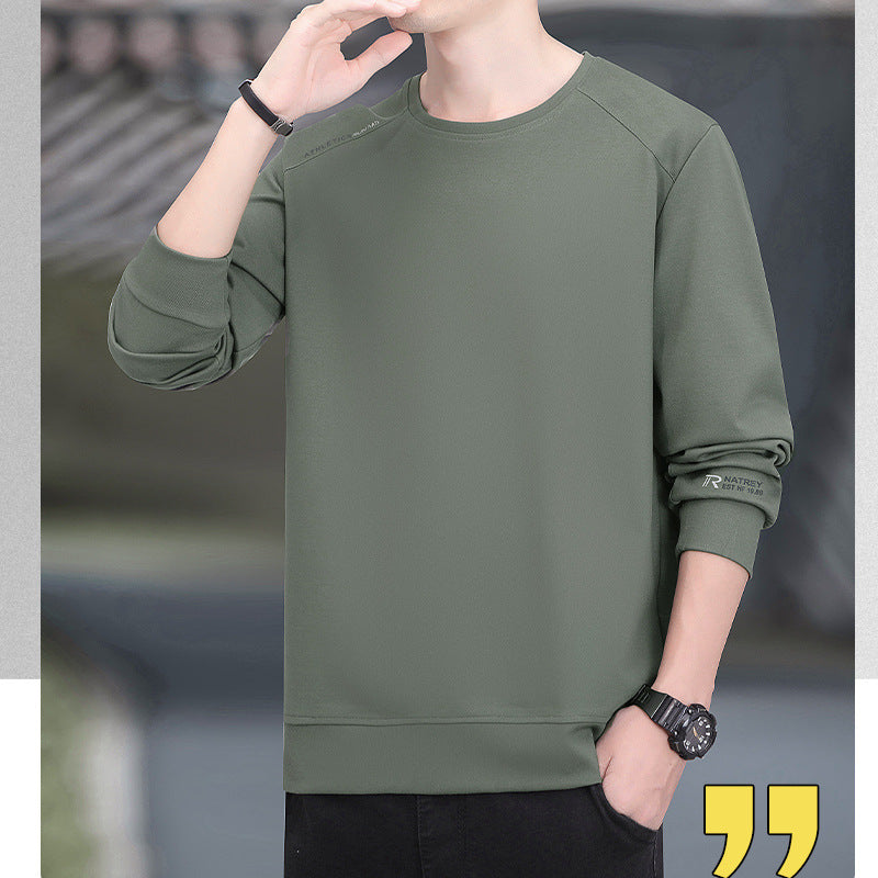 Men's performance sweatshirt with warming inner lining and minimalist round neckline Chichicherry