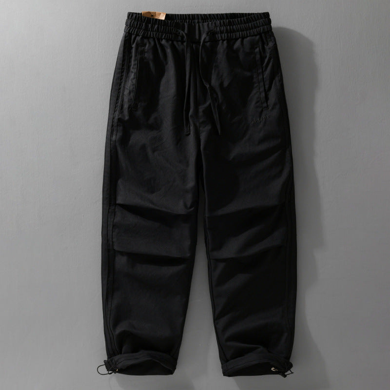 Men's Relaxed Jogger Chino with Drawstring Waist and Decorative Side Seams Chichicherry