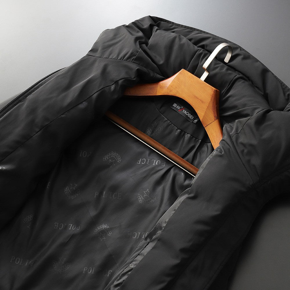 Men's padded long parka with hood and windproof protection Chichicherry