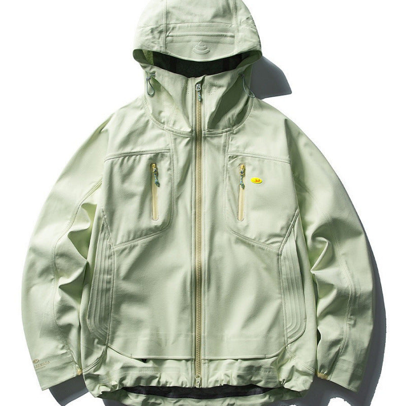 Unisex Technical Softshell Field Jacket with welded seams, four zippered pockets, and extended back part Chichicherry
