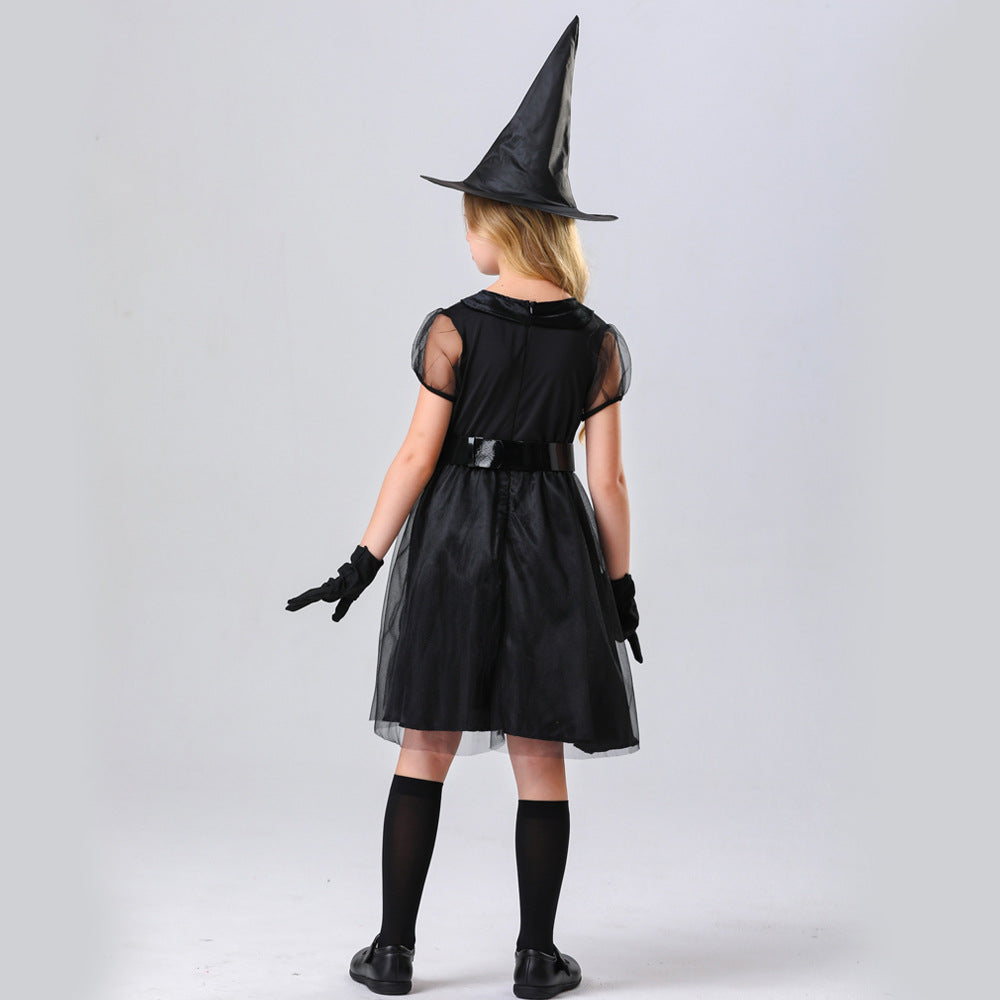 Girl Witch Costume with Tulle Skirt and Accessories Chichicherry