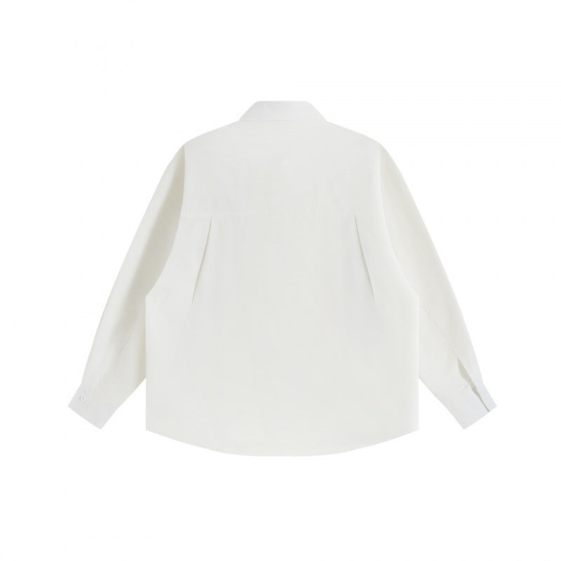 Unisex Oversize shirt with sewn-on retro patch applications and boxy silhouette Chichicherry