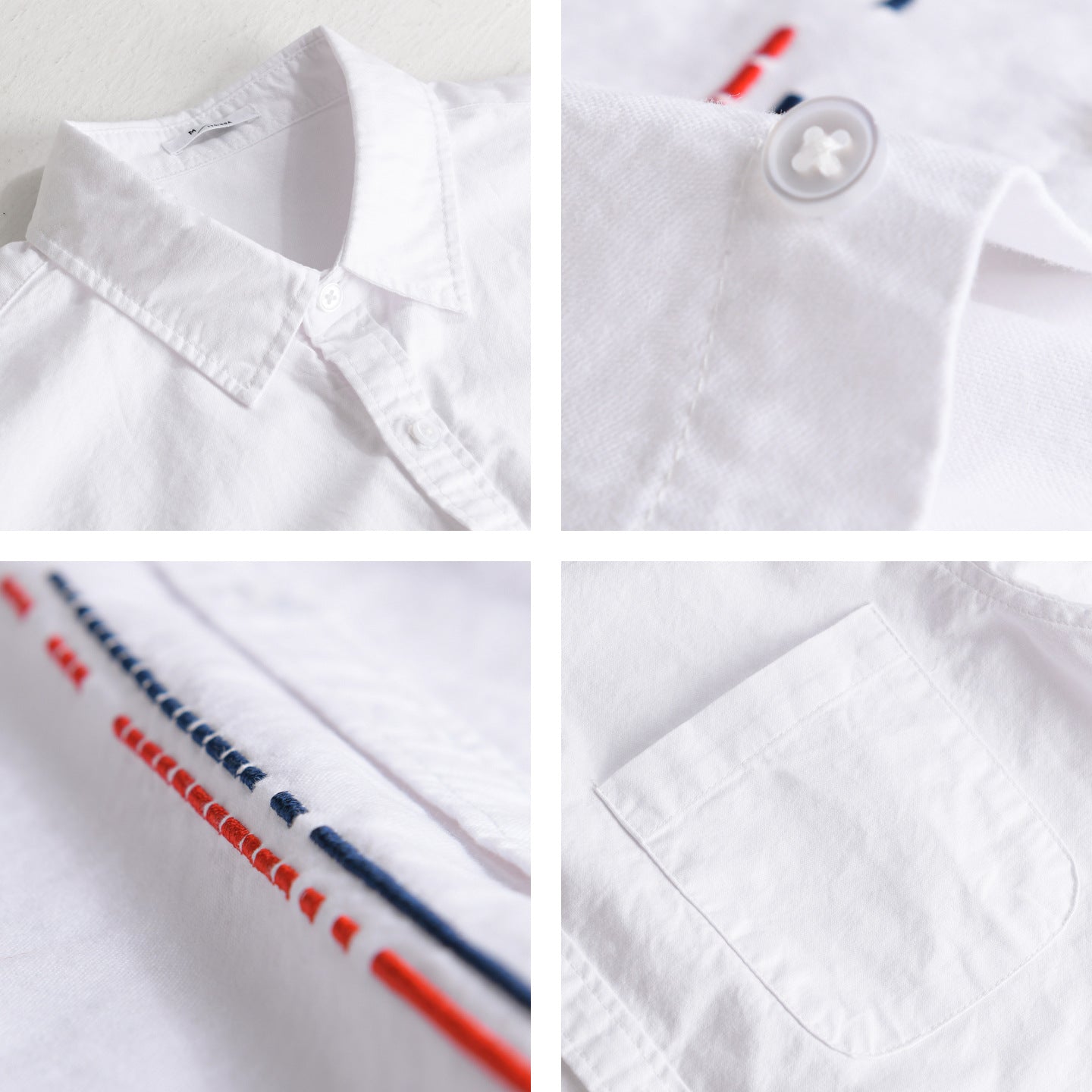 Men's shirt in relaxed fit with chest pocket and side decorative embroidery Chichicherry