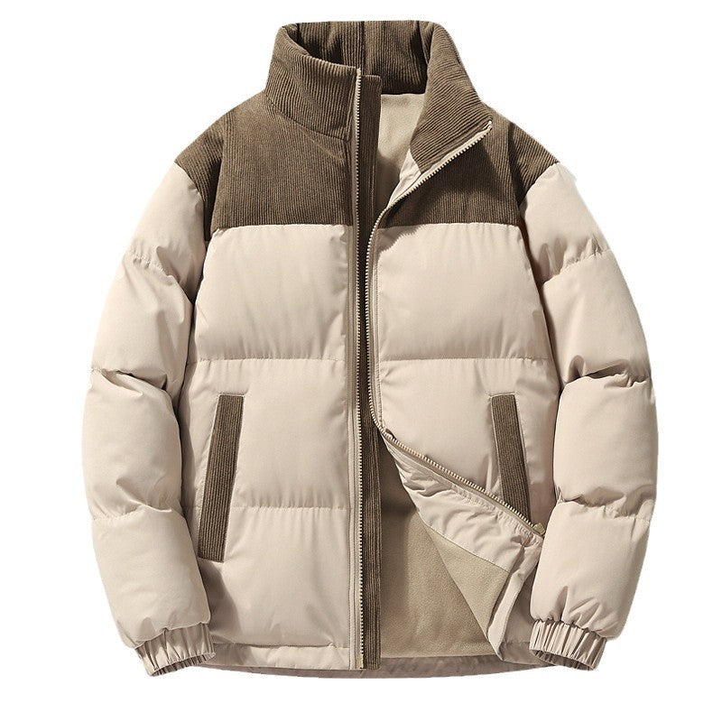 Women's quilted jacket with cord inserts, padded thermal filling and stand-up collar Chichicherry