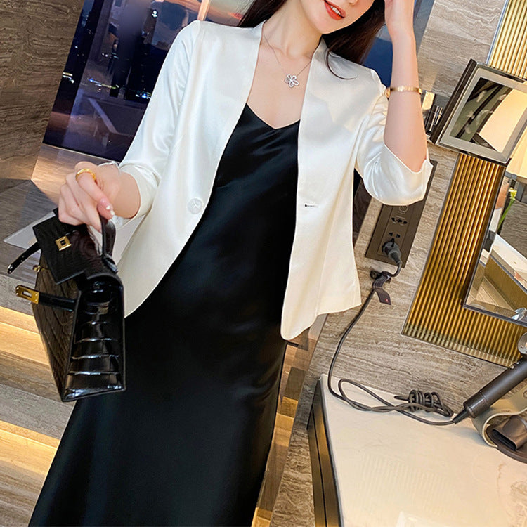 Ladies Elegant Blazer with Three Quarter Sleeves Chichicherry