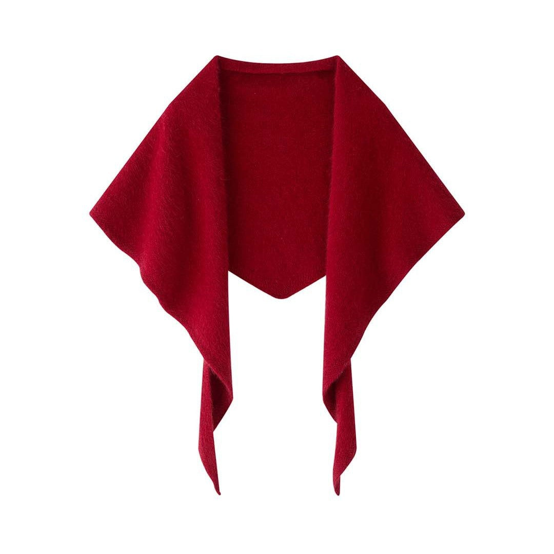 Ladies Soft Fine Knit Sweater with Voluminous Loop Collar and Boxy Silhouette Chichicherry