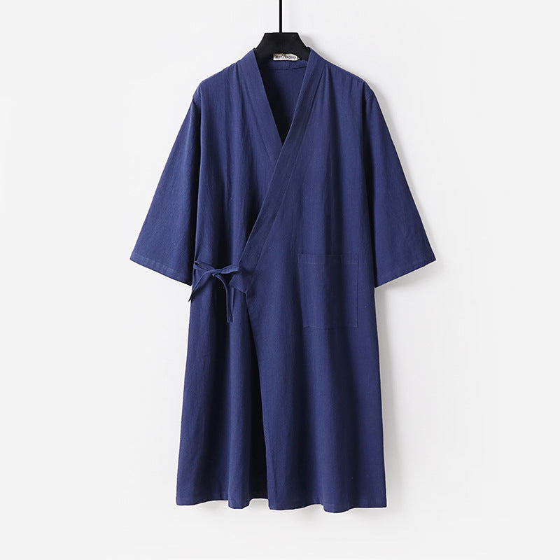Women's Kimono Wrap Dress with Ties and Patch Pockets Chichicherry