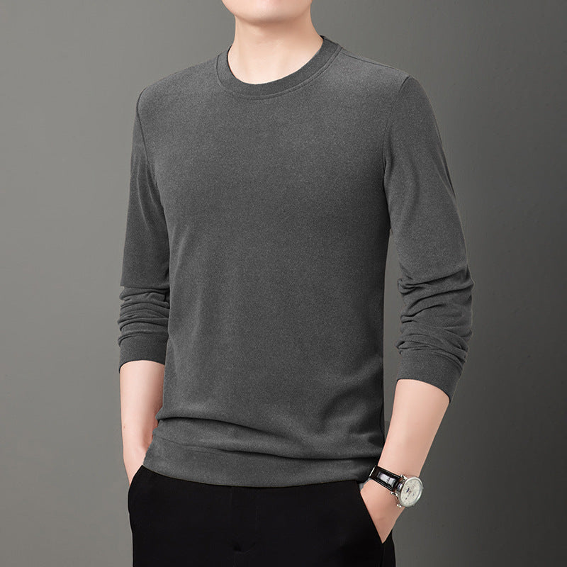 Men's Fine Crew Neck Sweater made of lightweight stretch knit with slim silhouette Chichicherry