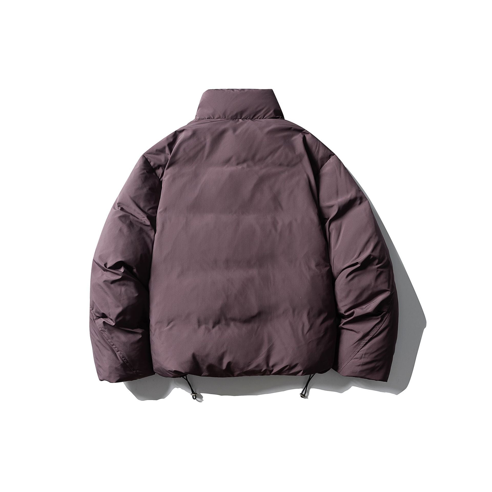 Men's Short Boxy Insulation Jacket with High Standing Collar and Large Flap Pockets Chichicherry