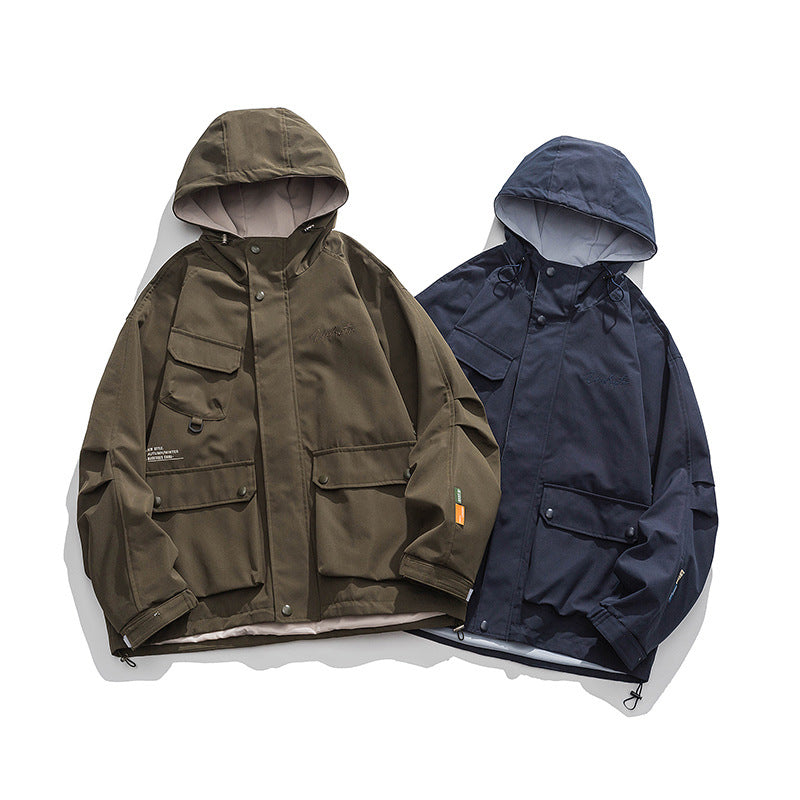 Unisex Oversize-Utility-Jacket with Hood, multifunctional flap pockets and drawstring Chichicherry