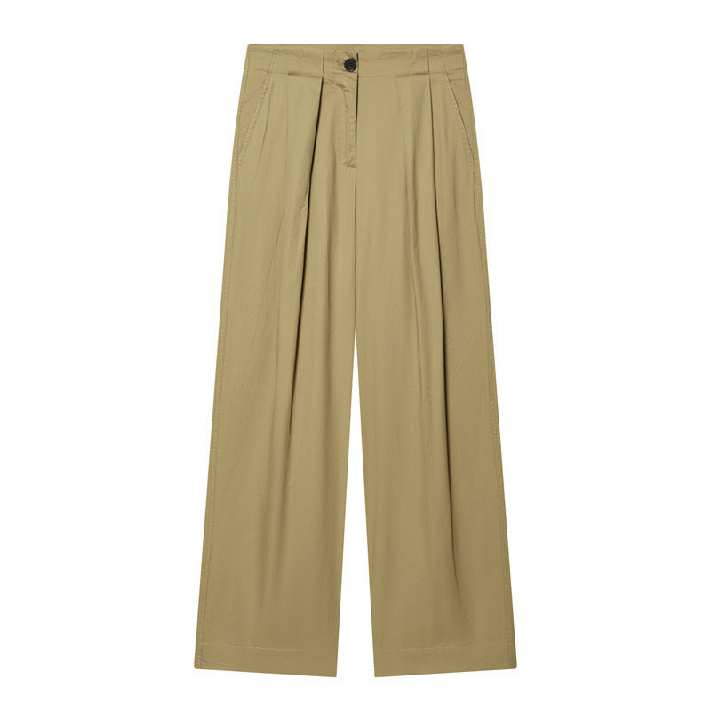 women's wide pleated pants with high waist and distinctive front creases Chichicherry