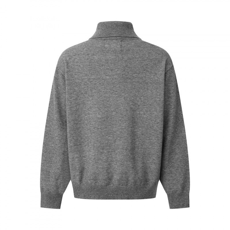 Unisex Boxy-Troyer with asymmetric funnel neck and snap button placket Chichicherry