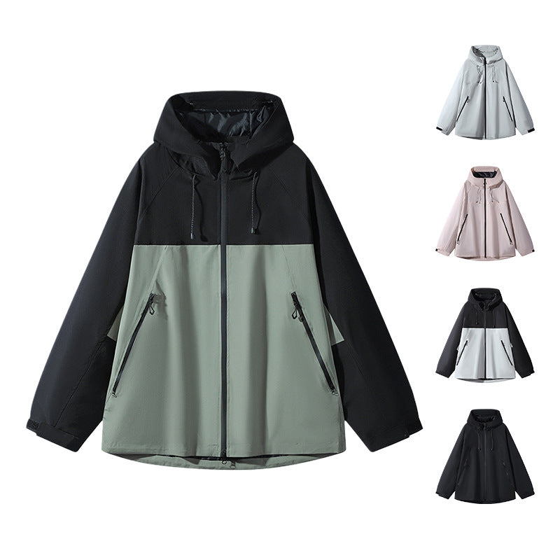 Unisex Water-repellent two-tone softshell jacket with hood Chichicherry