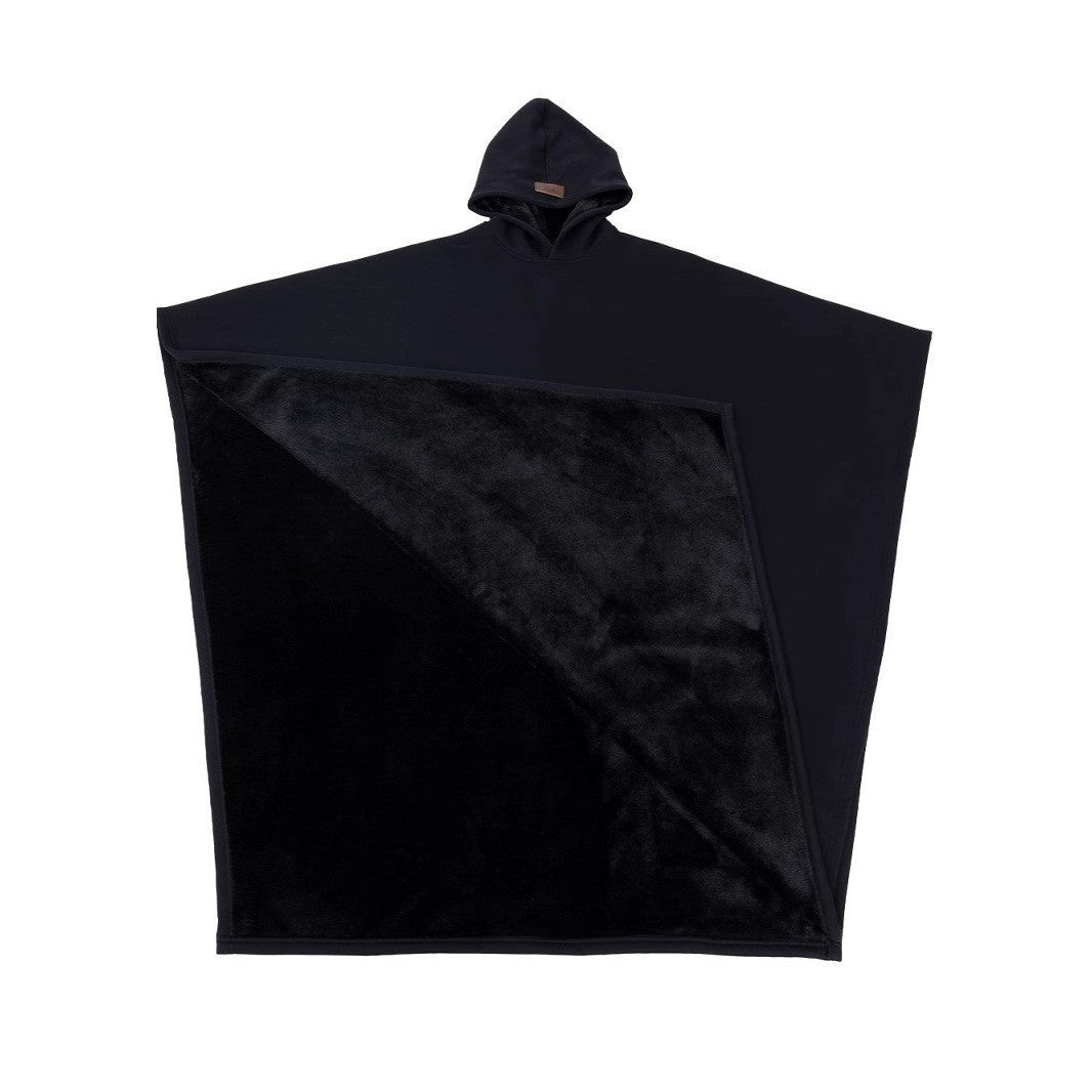 Unisex Kapuzen-Poncho-Decke mit wärmendem Fleecefutter und Oversize-Schnitt Chichicherry