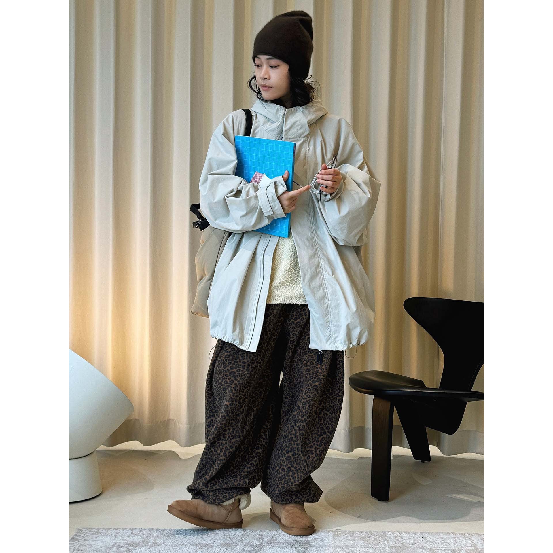Women Oversize Rain Parka with Quilted Thermal Lining Chichicherry