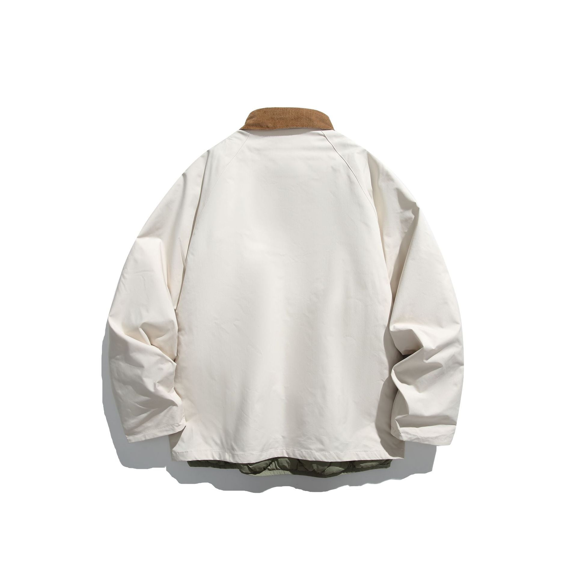 Men's Windproof Blouson with Cord Collar and Removable Padded Lining Chichicherry