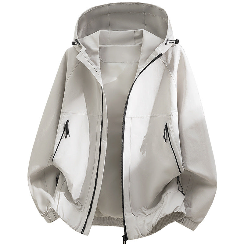 Men's technical hooded softshell jacket with adjustable hood and utility pockets Chichicherry