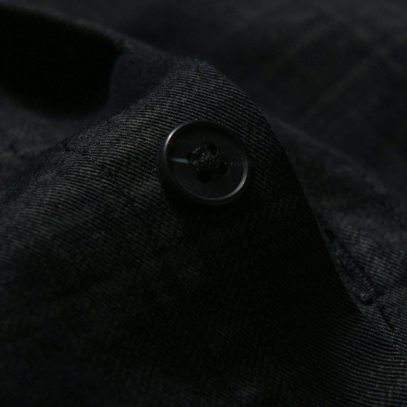 Men's Checked Shirt Jacket-Over shirt made of lightweight twill with chest pocket Chichicherry